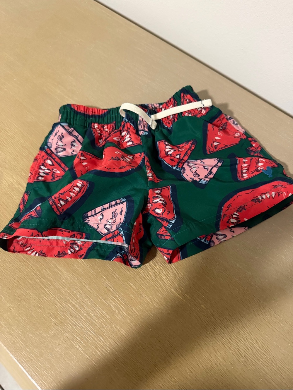 Blue rooster baby boys swim trunks
